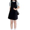 Vestido camisero de dos piezas estilo universitario para mujer, verano 2024, nueva falda para chica estudiante que reduce la edad, pequeña