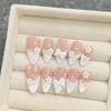 Puro handmade real shot nail dressing unhas adesivos de unhas falsas primavera e verão nude branco pequenas flores mostram branco fada nail art produtos acabados