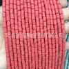 Cuentas Sueltas Cilíndricas de Piedra Volcánica Rojas, Amarillas, Azules, Blancas y Negras Cuentas Tubulares de Roca Volcánica Accesorios para Joyería DIY Cuentas Cilíndricas de Piedra Volcánica