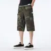 Shorts Casuais Masculinos de Verão Novos Tamanho Europeu Transfronteiriço Perna Reta Estilo Japonês Versátil Roupa de Trabalho Camuflado Shorts de Praia