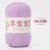 Oveja Bebé Hilo de Algodón Peinado de 4 Cabos Hilo de Algodón de Leche Ovillo para Tejer a Mano DIY Crochet Kit de Materiales para Bufanda Suéter de Bebé