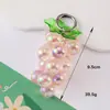 Chaveiro Pingente Criativo Transparente de Acrílico em Forma de Cacho de Uva Corrente de Celular de Uva de Cristal Fresco Pequeno Presente Venda por Atacado