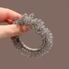Goma para el pelo de cristal de alta gama para mujer, alta elasticidad, no daña el pelo, cuerda para el pelo con cuentas resistente, accesorio elegante para el pelo