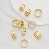 Anillo Abierto Chapado en Oro Real de 18 Quilates Herramienta Auxiliar para Abrir y Cerrar Anillo Anillo Abridor de Anillo Abierto Anillo Colgante Anillo