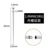 Acero Inoxidable 316 Aguja Guía Rosca Interna y Externa Pasador Guía Varilla Orejera Perforada Piercing de Labio Piercing de Lengua Herramienta Auxiliar DIY