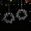 Copos de Nieve Decorativos Acrílicos Transfronterizos Creación de Atmósfera Navideña Decoración DIY Suministros Navideños Accesorios Colgantes de Copos de Nieve