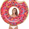 Flotador Inflable de Donut para Niños, Modelo Nuevo Transfronterizo Europeo y Americano, Tamaño Grande, PVC Espesado Inflable Color Café Donut