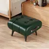 Banqueta de Couro para Sala de Estar, Pequena Banqueta de Luxo Leve de Alta Qualidade, Banqueta Baixa para Casa, Mesa de Centro, Banqueta para Sofá, Banqueta para Trocar Sapatos na Entrada, Apoio para os Pés