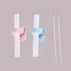 Ferramenta para Beber Sopa de Bebê, Ferramenta para Beber Mingau com Acessórios de Canudo com Fivela, Tigela de Silicone com Canudo para Suplemento Alimentar Infantil, Não Descartável