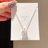 Collar Colgante de Gato con Goteo de Aceite de Zircón, Lindo y Versátil para el Uso Diario, Cadena Clavicular Exquisita y de Moda, Joyería de Lujo Ligero y de Alta Gama