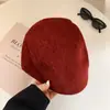 Gorra de Estilo Coreano para Mujer en Otoño e Invierno, Boina para Caras Cuadradas y Redondas, Circunferencia de Cabeza Grande, Gorra de Periodista que Muestra el Rostro, Gorra de Pico de Pato para Usar al Revés