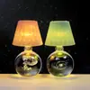 Luminária de Mesa para Quarto com Bola de Cristal Esculpida 3D Luminous Glass Lâmpada de Atmosfera Decoração de Mesa Prática Artesanato