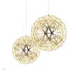 Lámpara de bola creativa simple vestíbulo tienda de ropa lámpara de ingeniería no estándar candelabro de bola de chispas de estrellas LED
