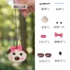Colgante de campana de viento para cachorro con cáscara de fruta seca natural Kit de material DIY linda mascota caricatura núcleo de fruta campana decoración para coche bolsa