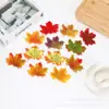Folhas de Bordo Simuladas 8cm, 50 Peças Empilhadas Juntas, Decoração de Ação de Graças, Adereços para Cenário de Fotografia, Decoração de Casa