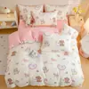 Funda Nórdica Infantil de Dibujos Animados 100% Algodón Pieza Única 120x150x200 Algodón Puro Sábana Funda Nórdica para Bebé Jardín de Infancia Niños Niños