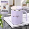 Caneca de aço inoxidável 304 de grande capacidade com tampa, resistente a quedas, adequada para uso no escritório, xícara de café estilosa para estudantes, atacado