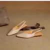 Versión de Cuero Suave~Sandalias Cerradas de Tacón Bajo Suaves y Cómodas para Mujer, Versátiles para el Trabajo Diario, con una Sola Tira y Espalda Abierta, Sandalias Planas