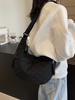 Bolso de Lona para Mujer de Gran Capacidad 2024 Nuevo Otoño e Invierno Casual Hombro Cruzado Bolso Romboidal Clase Viajero Bolso Dumpling