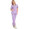 Batas Médicas Transfronterizas para Mujer, Batas Quirúrgicas Elásticas de Secado Rápido con Manga Corta, Ropa de Trabajo para Enfermeras, Salón de Belleza, Dentales y Uniformes para Mascotas