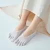 Meias de Cinco Dedos Ultrafinas Femininas Produtos de Fábrica Primavera e Verão Seda Gelada Malha Respirável Cano Médio Estilo Japonês Estilo Coreano Meias Desodorantes Atacado