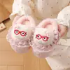 2026 Novas Pantufas de Algodão Infantis Desenho Animado Gato KT Meninas Quentes Forradas com Lã Antiderrapantes Sola Grossa Pai-Filho Casa Sapatos de Algodão