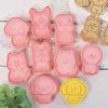 Molde para Galletas de Cachorro de Dibujos Animados Corgi Bull Chai Perro 3D Tridimensional Presionando Cortador de Galletas Plegable Herramienta de Horneado de Azúcar