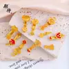 Pingente Ruyi Atacado Chinês Retrô Esmalte Caractere da Fortuna Ornamento Pendurado Versátil Areia Dourada Pingente Pequeno Acessório