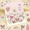 Paquete de 30 Pegatinas Retro Rosas Románticas de Graffiti Creativas Decorativas para Cuaderno, Funda de Teléfono Móvil, Pegatina Impermeable al por Mayor