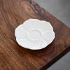 Dehua jade branco chinês gordura de carneiro xícara de chá almofada porta-panela doméstico xícara de chá kung fu almofada isolante anti-escaldante almofada para xícara de chá personalizado