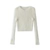 Suéter rasgado estilo puro desejo mohair para mulheres outono e inverno Novo design sense slim-fit pullover slim-fit suéter de manga comprida para mulheres