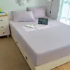 2026 Novo Estilo Ins de Blogueiro Cor Sólida Grau A Refrescante Seda de Gelo Nylon Lençol de Cama Conjunto de Três Peças