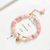 [Dulce Romántico] Joyería Badu Diseño Nicho Pulsera Estilo Lindo Dulce Pulsera de Cristal Rosa Irregular