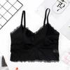 Camisola Feminina Pequena Estilo Coreano Fio de Seda Renda Costas Bonitas Colo Sexy Celebridade da Internet Camisola Base Roupa Íntima Sem Alças Romântica