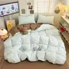 Nuevo Conjunto de Cuatro Piezas Estampado de Hilo Puff de Alta Calidad 2026 para Dormitorio y Uso Doméstico, Adecuado para Todas las Estaciones, Incluye Sábana y Funda de Edredón