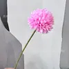 Flor de Crisântemo Bola de Ramo Único Flor de Crisântemo Bola de Ping Pong Dente-de-Leão Flor Artificial Decoração de Arranjo de Flores em Vaso para Sala de Estar Transfronteiriço