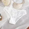 Estampado de Leopardo Ebrio ~ Bragas de Encaje de Satén Hueco Francés Atractivo Femenino Malla con Estampado de Leopardo Calzones para Mujer