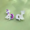 Accesorios acrílicos de pony coloridos tridimensionales de dibujos animados para diversión manual de bricolaje, decoraciones para pendientes, pinzas para el pelo y materiales para fundas de teléfono