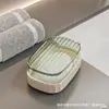 Caixa de Sabonete Drenante para Viagem, Luxo Acessível, Porta-Sabonete Impresso de Alta Qualidade com Tampa, Rede Drenante de Sabonete Grande de Camada Dupla
