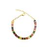 Collar de circonitas con diamantes de imitación retro, cuadrado, colorido y de alta calidad, combina con todo, temperamento femenino, personalidad, joyería de comercio exterior de Qingdao