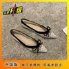 Zapatos planos transpirables de punta fina con lazo, suela blanda y boca poco profunda para mujer, nuevo estilo verano 2026, zapatos de malla de lunares planos estilo hada