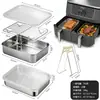Tapete de Silicona para Freidora de Aire, Bandeja Redonda para Hornear, Antiadherente, Resistente al Aceite, Resistente a Altas Temperaturas, Fácil de Limpiar, Reutilizable, Forro Interior para Olla