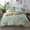 Conjunto de algodão de aloe vera fresco pequeno de quatro peças lençóis de três peças para dormitório estudantil colcha de algodão lavado atacado