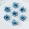 Cabeza de Rosa Pequeña Puntiaguda Simulada DIY Artesanía Decoración de Caja de Regalo Flor Falsa Rosa de Seda Accesorios de Fotografía