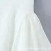 Vestido Corto Blanco Puro Sexy de Verano Estilo Francés Espalda Descubierta Cintura Ceñida Adelgazante Línea A Cuello Halter