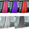 2 Piezas Pegatinas Decorativas para Pilar Central de Coche Película que Cambia de Color para Ventana Lateral Calcomanías 3D de Fibra de Carbono Pegatinas Protectoras Anti-Rayaduras A72