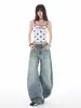 Calça Jeans Preta Wide Leg para Mulheres, Novo Estilo Primavera 2026, Cintura Alta, Corte Reto, Modelagem Solta, Petite, Emagrecimento, Calça Comprida