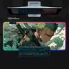 Venta Directa de Fábrica Alfombrilla de Ratón Luminosa de Una Pieza de Color RGB de Zoro Estilo Gaming Alfombrilla Grande para Teclado Alfombrilla Antideslizante para Escritorio