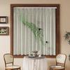Nuevas Cortinas de Ventana Pequeña de Sauce Estilo Chino, Cortinas de Instalación sin Taladro, Persianas para Ventanas Salientes de Cocina y Dormitorio, Cortinas Cortas de Media Longitud