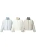 FORN3 Chaqueta de Plumas Nueva de Otoño Cuello Alto Cortavientos Cuadros Acolchado Ligera Versátil Ropa Exterior Cálida Casual para Hombre
